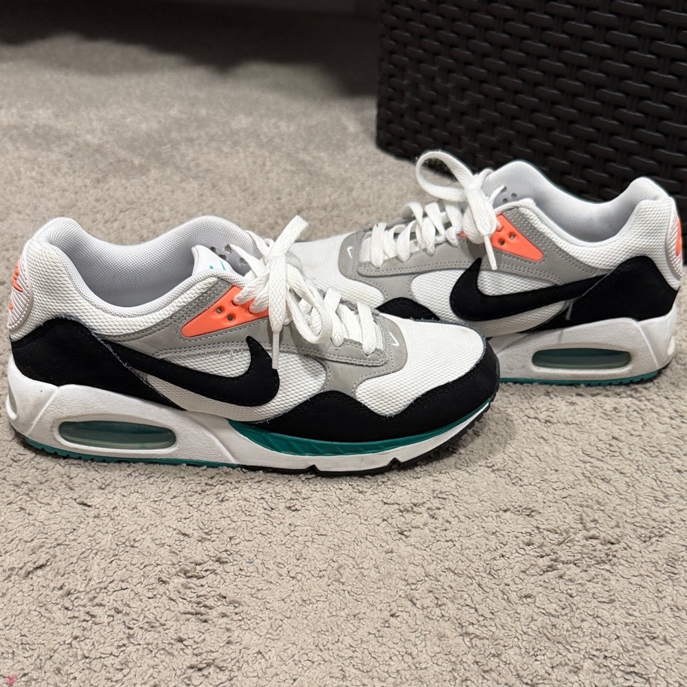 Nike Air Max White and Black with Orange Accents